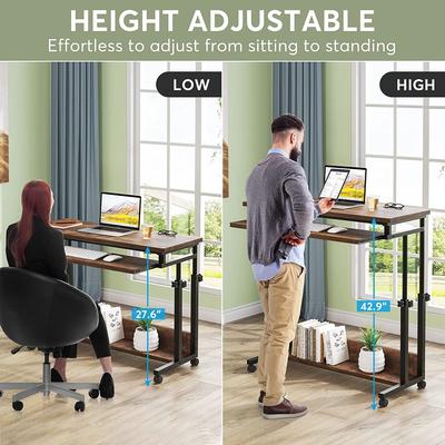 Portable Laptop Desk for Sofa and Bed, Height Adjustable Small Standing Table