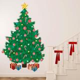 Walplus 39pcs Traditional Christmas Tree Wall Decals Stickers Self Adhesive Removable Home Decors Holiday Art - Multicoloured