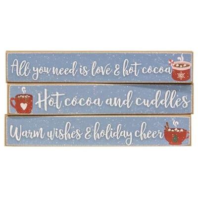 Hot Cocoa Mini Stick 3 Asstd. - 1" high by 6" wide and is .5" deep