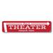 Lizton Sign Shop, Inc Drive-In Theater Arrow Custom Aluminum Sign Metal in Gray/Red/White | 4 H x 18 W x 0.04 D in | Wayfair 1412-A418