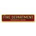 Lizton Sign Shop, Inc Fire Department City State Aluminum Sign Metal in Gray/Red/Yellow | 6 H x 24 W x 0.06 D in | Wayfair 1450A-A624