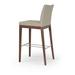 sohoConcept Aria Wood Counter Stool Wood/Upholstered in Brown | 42 H x 17 W x 21 D in | Wayfair ARI-BAR-WEN-013