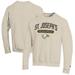 Men's Champion Oatmeal St. Joseph's College Long Island Golden Eagles Eco Powerblend Crewneck Sweatshirt