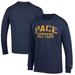 Men's Champion Navy Pace University Setters Jersey Long Sleeve T-Shirt