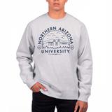 Men's Uscape Apparel Heathered Gray Northern Arizona Lumberjacks Premium Fleece Crew Neck Sweatshirt