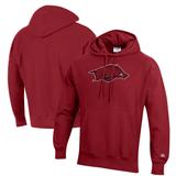 Men's Champion Cardinal Arkansas Razorbacks Reverse Weave Fleece Pullover Hoodie