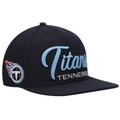 Men's Pro Standard Navy Tennessee Titans Script Wordmark Snapback Hat