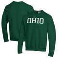 Men's Champion Green Ohio Bobcats Eco Powerblend Crewneck Sweatshirt