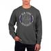 Men's Uscape Apparel Black NYU Violets Pigment Dyed Fleece Crew Neck Sweatshirt