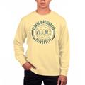 Men's Uscape Apparel Yellow George Washington University Pigment Dyed Fleece Crew Neck Sweatshirt