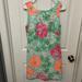 Lilly Pulitzer Dresses | Lilly Pultizer Sleeveless Lined Ribbed Floral Summer Sheath Dress S | Color: Green | Size: S