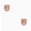 Kate Spade Jewelry | Kate Spade Imagination Pave Pink Pig Stud Earrings | Color: Gold/Pink | Size: Os