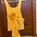 Anthropologie Tops | Anthropologie Viola Whitehall Blouse Wrap Top With Bow | Color: Yellow | Size: 0