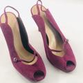 Kate Spade Shoes | Kate Spade Purple Suede Sling Backs - Womens 7.5 | Color: Purple | Size: 7.5