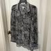 Nine West Tops | Blouse Sheer, Long And Zebra Print | Color: Black/White | Size: Xl