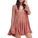 Free People Dresses | Free People Tunic Flowy Trapeze Lace Dress Size Small | Color: Red | Size: S