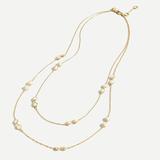 J. Crew Jewelry | J. Crew Layered Pearl Chain Necklace | Color: Gold/White | Size: Os