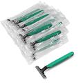 Disposable Razors in Bulk,Razors individually wrapped bulk,Twin Blade Razors with Clear Safety Cap, Razors For Homeless, Hotel,Air Bnb,Shelter/Homeless/Travel (100)