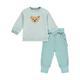 Steiff Unisex Hose + Sweatshirt GOTS Baby and Toddler Layette Set, Tourmaline, 80
