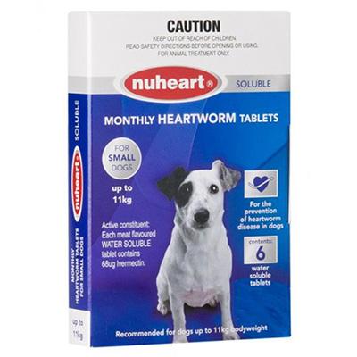 Nuheart - Generic Heartgard For Small Dogs Upto 25lbs (Blue) 12 Tablet