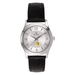 Women's Silver Bowie State Bulldogs Leather Watch