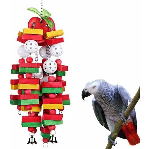 Papageienspielzeug Kauspielzeug Spielzeug Hängen Bunte Biss, Vögel Spielzeug Holz, Bunte