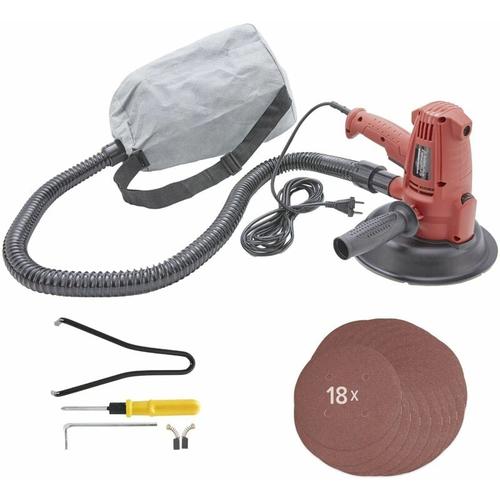 Trockenbauschleifer Wandschleifer Deckenschleifer 710 w mit Staubfangsack – Rot – Arebos