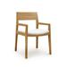 Copeland Furniture Iso Microsuede Arm Chair Wood/Upholstered in White/Brown | 32.5 H x 21.375 W x 21.25 D in | Wayfair 8-ISO-42-07-3316