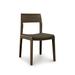 Copeland Furniture Iso Microsuede Side Chair Wood/Upholstered in White/Brown | 32.5 H x 18.375 W x 21.25 D in | Wayfair 8-ISO-40-77-Sailcloth Salt