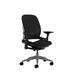 SteelcaseLeap Leather Task Chair Upholstered in Gray/Black/Brown | 43.5 H x 27 W x 24.75 D in | Wayfair LEAP LEATHER-L221-4799-4WAY-HF-NOHR-SH5