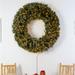 The Holiday Aisle® Giant Flocked 60" Lighted Polyvinyl Chloride (PVC) Wreath Traditional Faux in Green/White | 60 H x 60 W x 7 D in | Wayfair