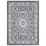 Blue/Navy 39 x 0.28 in Area Rug - Darby Home Co Merseles Coverty Medallion Navy 3 Ft. X 5 Ft. Area Rug Polyester/Polypropylene | Wayfair