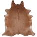 Brown 78 x 0.25 in Area Rug - Foundry Select NATURAL HAIR ON COWHIDE CARAMEL 3 - 5 M GRADE A Cowhide, Leather | 78 W x 0.25 D in | Wayfair