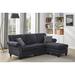 Blue Sectional - Red Barrel Studio® Clemmer 91.5" Wide Chenille Reversible Sofa & Chaise Chenille | 36 H x 91.5 W x 67.25 D in | Wayfair