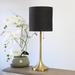 Everly Quinn Sommerville 21" Table Lamp Metal/Fabric in Black/Yellow | 21.25 H x 8 W x 8 D in | Wayfair AAD6AAB3C940410E92A57692B3A36581