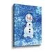 The Holiday Aisle® Happy Frozen Snowman Cute Adorable by Irina Sztukowski - Painting on Canvas in Blue/Red/White | 10 H x 8 W x 2 D in | Wayfair