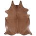 Brown 78 x 0.25 in Area Rug - Foundry Select NATURAL HAIR ON COWHIDE CARAMEL 3 - 5 M GRADE A Cowhide, Leather | 78 W x 0.25 D in | Wayfair