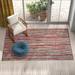 Red 96 x 0.35 in Area Rug - Bungalow Rose Lovetto Bohemian Handmade Braided Rug Cotton/Jute & Sisal | 96 W x 0.35 D in | Wayfair BNGL6228 45915625