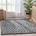 White 63 x 47 x 1.8 in Area Rug - Well Woven Celeste Moroccan Grey Area Rug Polyester | 63 H x 47 W x 1.8 D in | Wayfair CE-17-4