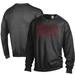 Men's ComfortWash Black North Carolina Central Eagles Stack Garment Dyed Crewneck Pullover Sweatshirt