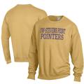Men's ComfortWash Gold Wisconsin-Stevens Point Pointers Garment Dyed Fleece Crewneck Pullover Sweatshirt