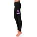 Women's Black Northwestern State Demons Thigh Logo Yoga Leggings