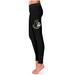 Women's Black Wofford Terriers Plus Size Thigh Logo Yoga Leggings