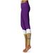 Women's Purple North Alabama Lions Plus Size Color Block Yoga Leggings