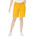 Plus Size Women's Classic Cotton Denim Shorts by Jessica London in Sunset Yellow (Size 26 W) 100% Cotton Jean