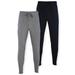 Men's Big & Tall Hanes Big & Tall 2-Pack Knit Pajama Pants by Hanes in Black Grey Heather (Size 4XL)