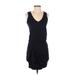 Venus Casual Dress - Party V Neck Sleeveless: Black Print Dresses - Women's Size X-Small