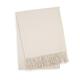 Katie Loxton Womens One Size Fits Most Thick Solid Blanket Scarf Wrap with Fringe in Cream