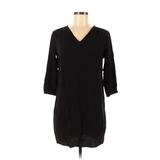 Old Navy Casual Dress V-Neck 3/4 Sleeve: Black Dresses - Women's Size Medium