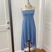 Lularoe Skirts | Lularoe Olivia High Low Maxi Skirt Blue Print | Color: Blue/White | Size: S